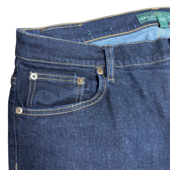 Women's‎ LRL LAUREN JEANS CO. Classic Straight Dark Jeans- Size 16 - Picture 5 of 11